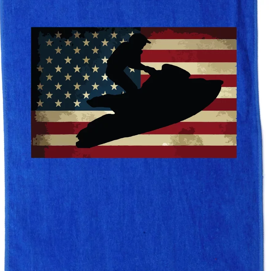 Jet Ski Jet Skier Tee Jet Skiing USA Flag Platinum Collection Golf Towel