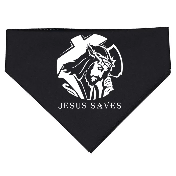 Jesus Saves USA-Made Doggie Bandana