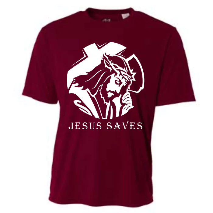 Jesus Saves Cooling Performance Crew T-Shirt