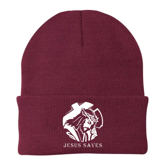 Jesus Saves Knit Cap Winter Beanie