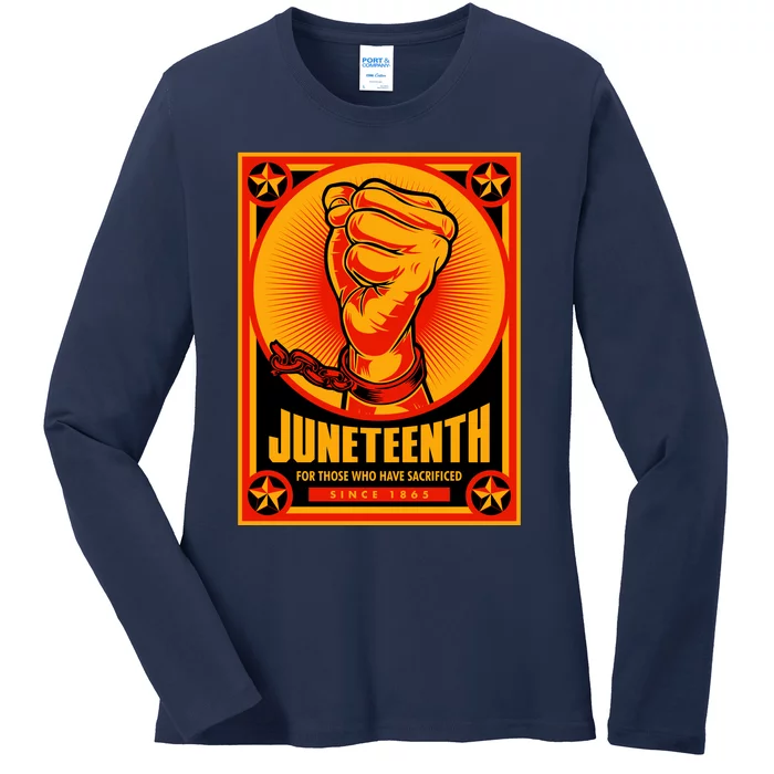 Juneteenth Sacrificed Ladies Long Sleeve Shirt