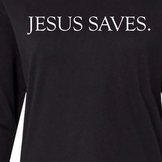 JESUS SAVES Womens Cotton Relaxed Long Sleeve T-Shirt