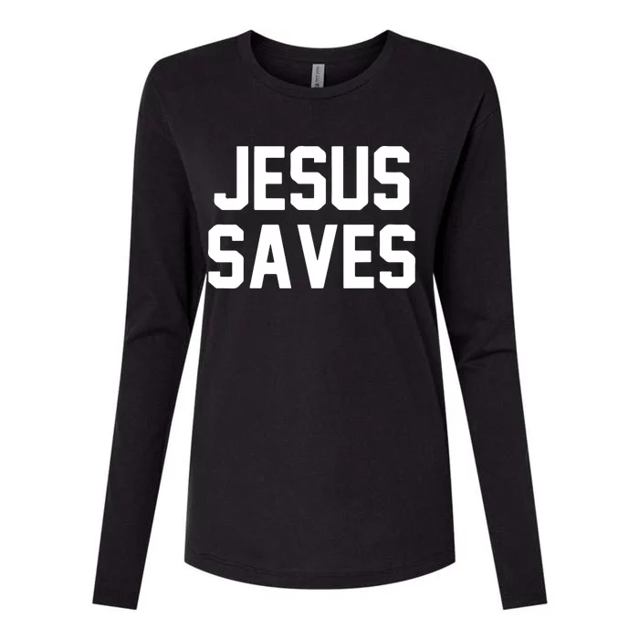 JESUS SAVES Womens Cotton Relaxed Long Sleeve T-Shirt