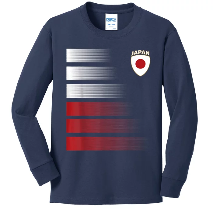 Japanese Soccer Jersey Japan Football Japan Flag Toddler Long Sleeve Shirt