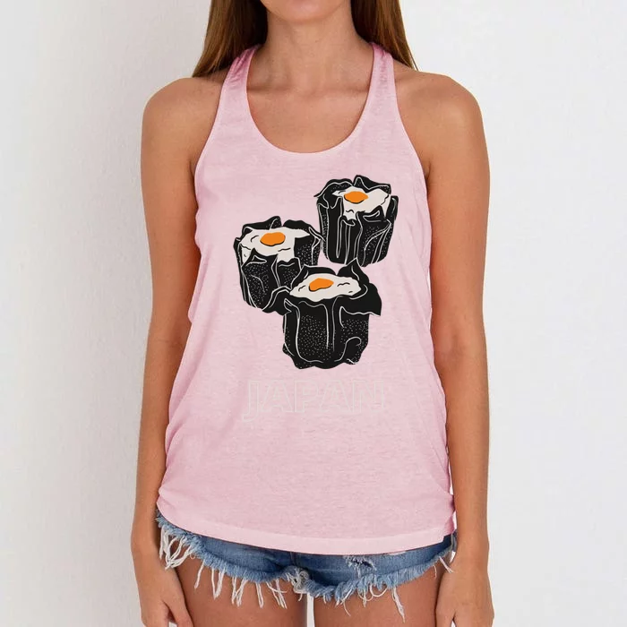 Japanese Sushi Japanese Sushi Food Lovers Gift Women's Knotted Racerback Tank