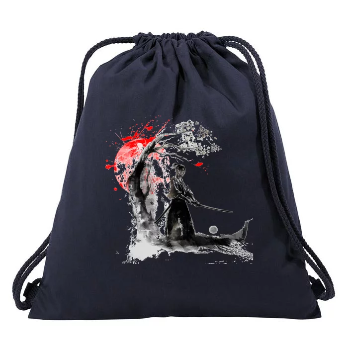 Japanese Samurai Drawstring Bag