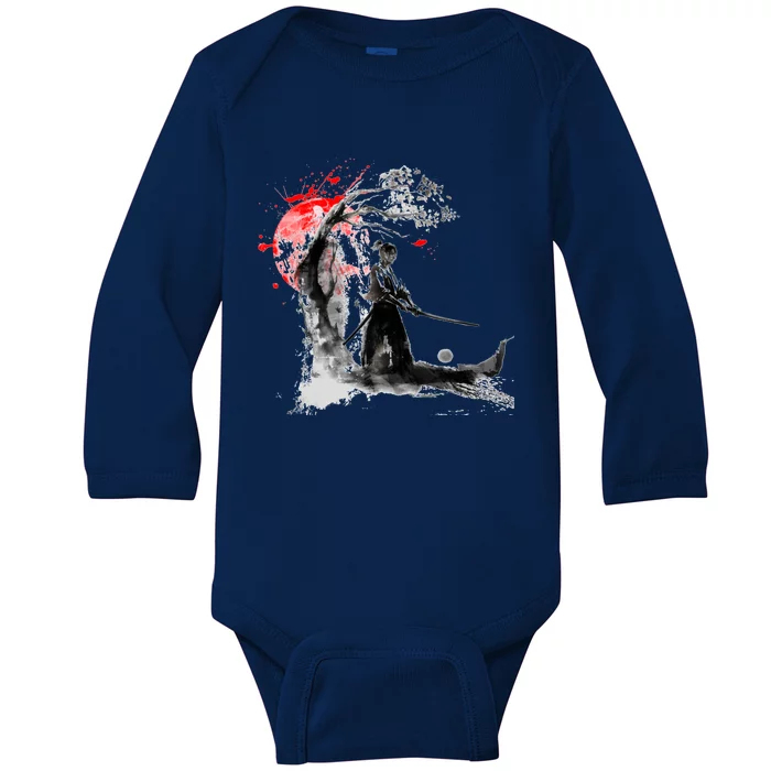 Japanese Samurai Baby Long Sleeve Bodysuit