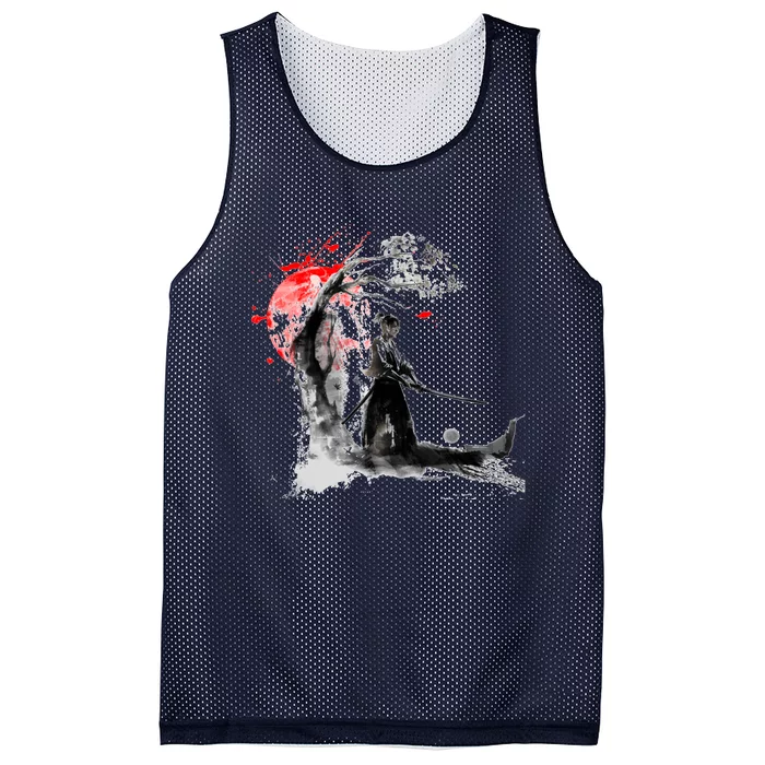 Japanese Samurai Mesh Reversible Basketball Jersey Tank