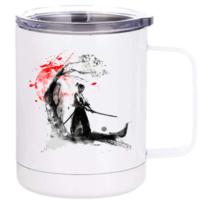 Japanese Samurai Front & Back 12oz Stainless Steel Tumbler Cup