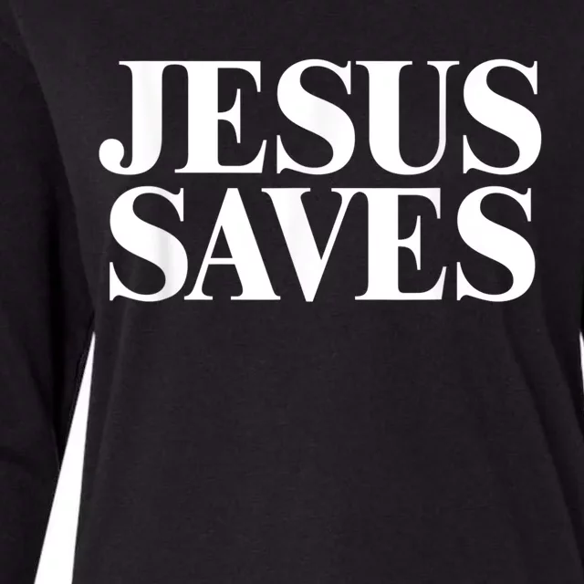 JESUS SAVES Womens Cotton Relaxed Long Sleeve T-Shirt