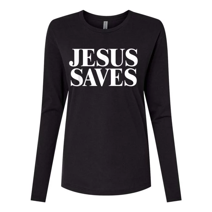 JESUS SAVES Womens Cotton Relaxed Long Sleeve T-Shirt