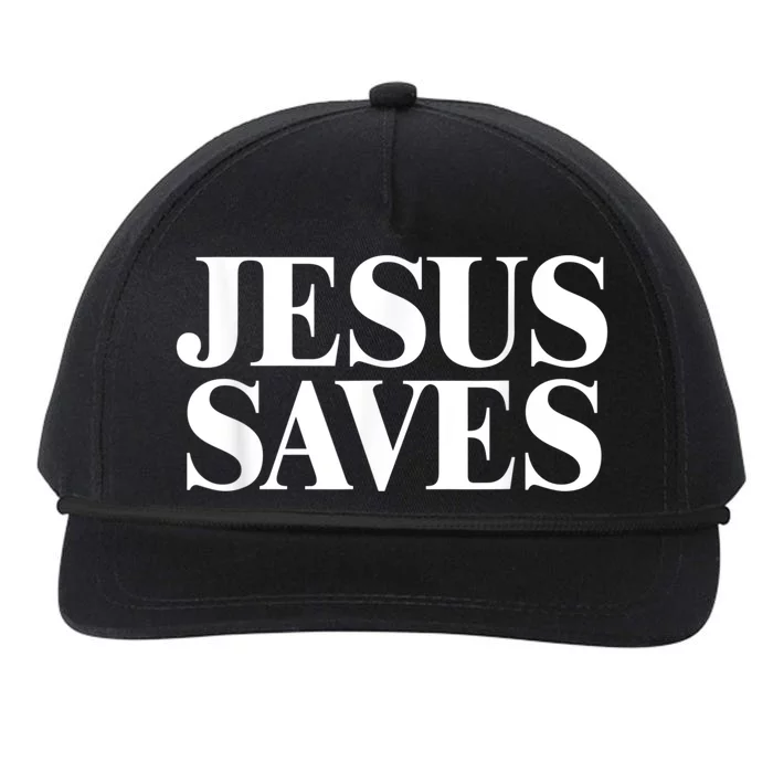 JESUS SAVES Snapback Five-Panel Rope Hat