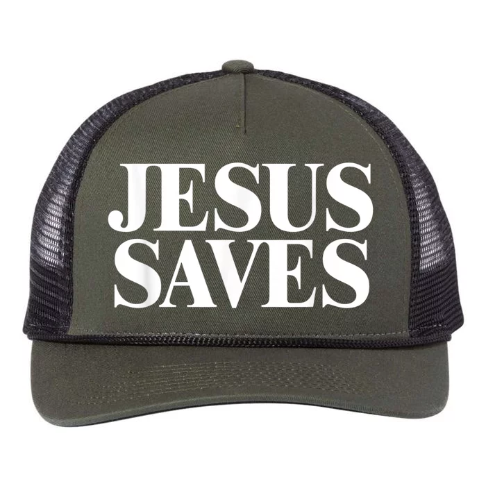 JESUS SAVES Retro Rope Trucker Hat Cap