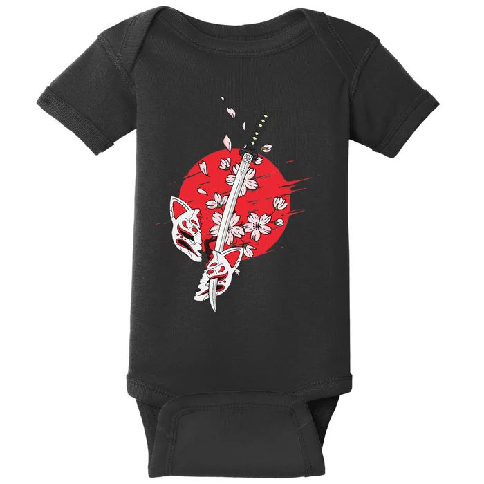 Japan Swords Katana Shinai Samurai Ninja Sinobi Warriror Baby Bodysuit