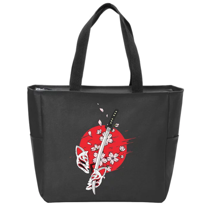 Japan Swords Katana Shinai Samurai Ninja Sinobi Warriror Zip Tote Bag