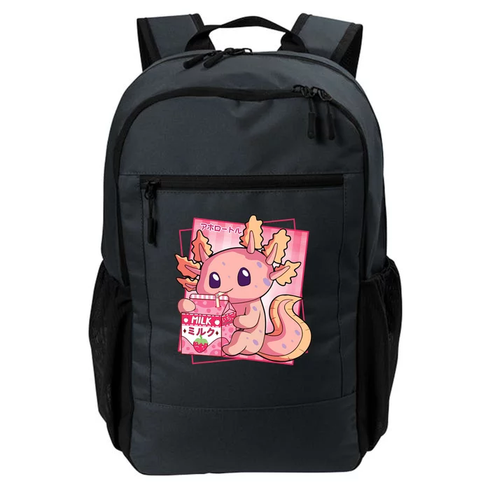 Japanese Style Kawaii Axolotl Strawberry Milk Anime Daily Commute Backpack