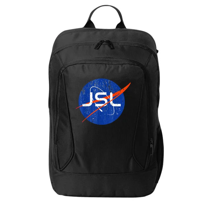 Jewish Space Laser Logo Badge Distressed Funny Meme City Backpack