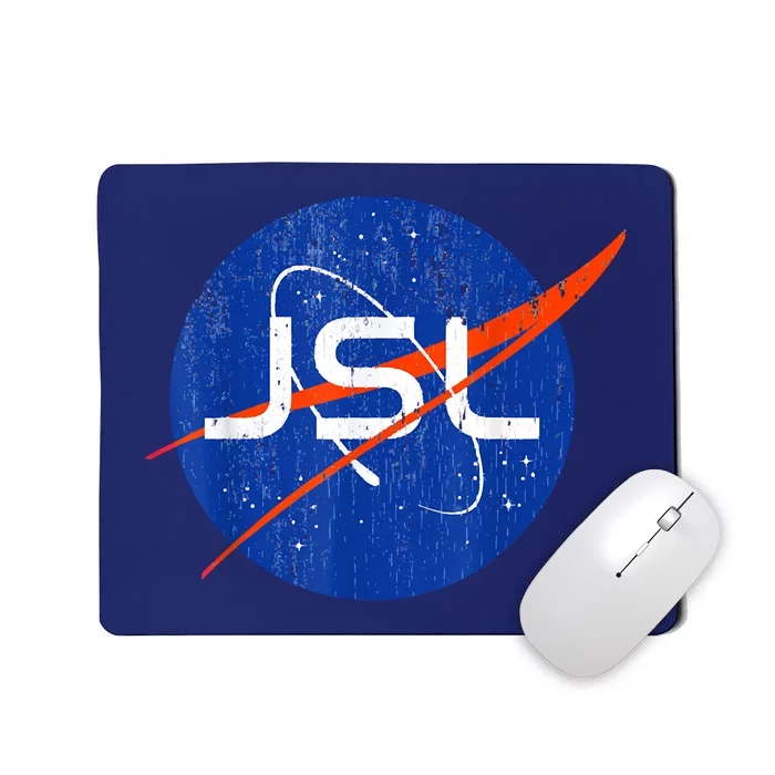 Jewish Space Laser Logo Badge Distressed Funny Meme Mousepad