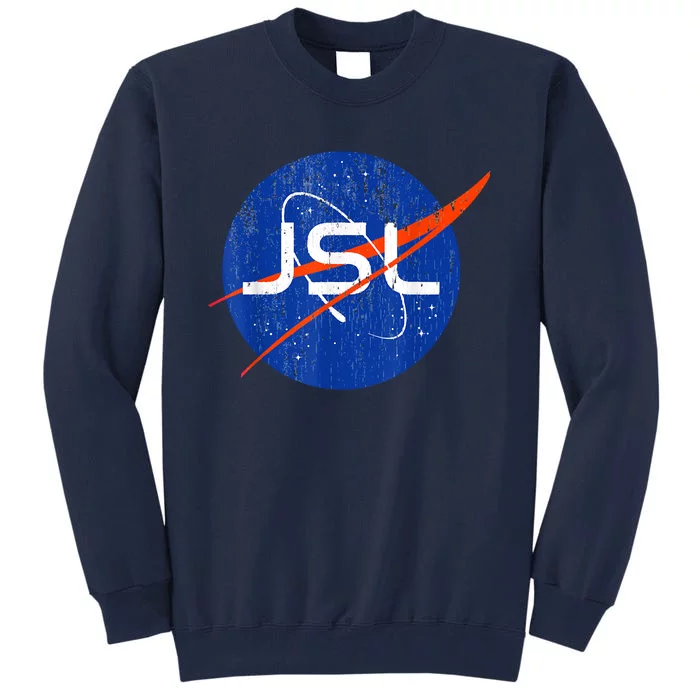 Jewish Space Laser Logo Badge Distressed Funny Meme Tall Sweatshirt