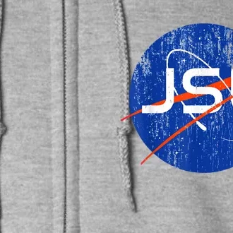 Jewish Space Laser Logo Badge Distressed Funny Meme Full Zip Hoodie