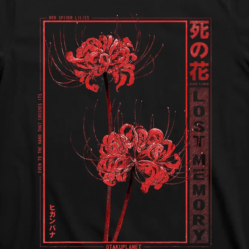 Japanese Spider Lily Soft Grunge Anime Aesthetic Flower T-Shirt