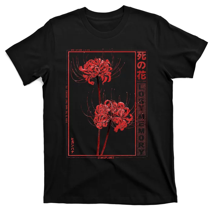 Japanese Spider Lily Soft Grunge Anime Aesthetic Flower T-Shirt