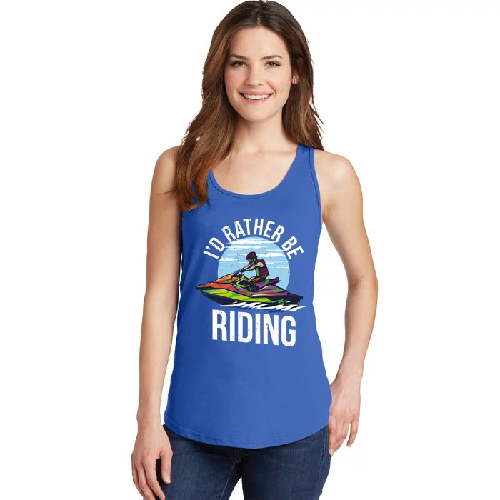 Jet Skiing Lover I Id Rather Be Jet Skiing Funny Gift Ladies Essential Tank