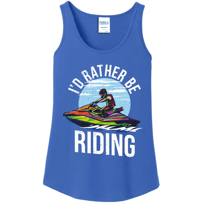 Jet Skiing Lover I Id Rather Be Jet Skiing Funny Gift Ladies Essential Tank