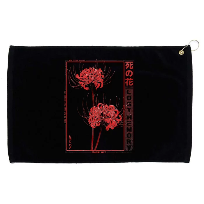 Japanese Spider Lily Soft Grunge Anime Aesthetic Flower Grommeted Golf Towel