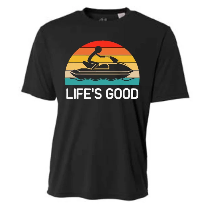 Jet Ski LifeS Good Life Quotes For Family Cooling Performance Crew T-Shirt