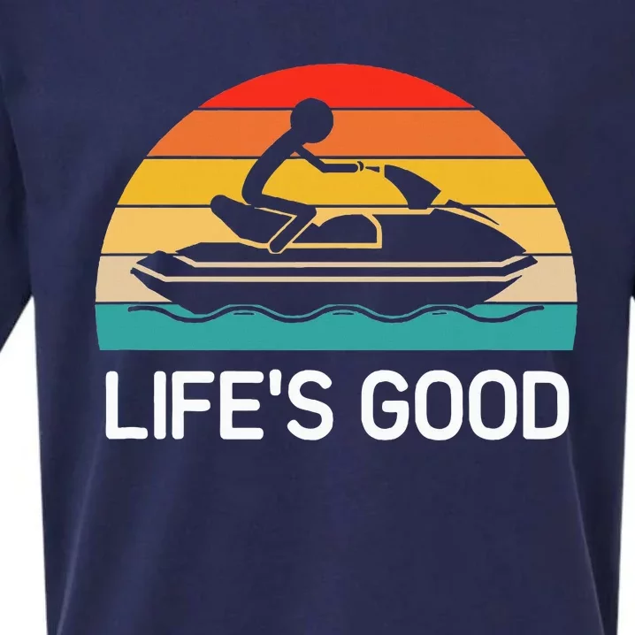 Jet Ski LifeS Good Life Quotes For Family Sueded Cloud Jersey T-Shirt