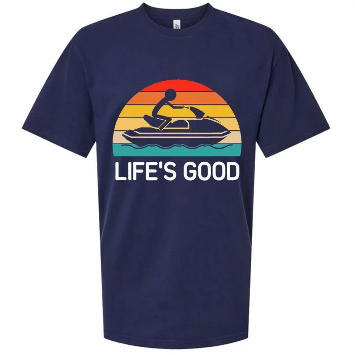 Jet Ski LifeS Good Life Quotes For Family Sueded Cloud Jersey T-Shirt