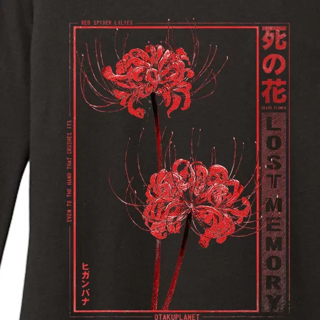 Japanese Spider Lily Soft Grunge Anime Aesthetic Flower Womens CVC Long Sleeve Shirt