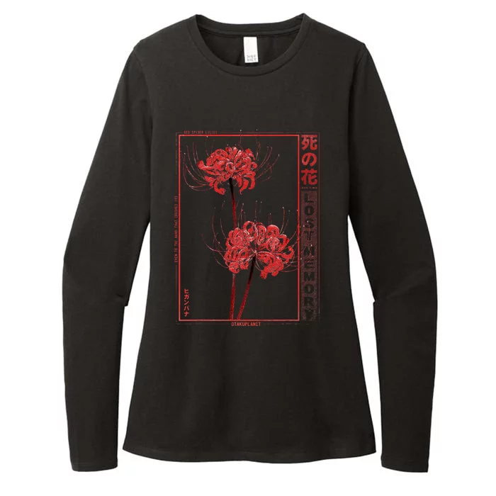 Japanese Spider Lily Soft Grunge Anime Aesthetic Flower Womens CVC Long Sleeve Shirt