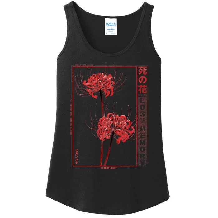 Japanese Spider Lily Soft Grunge Anime Aesthetic Flower Ladies Essential Tank