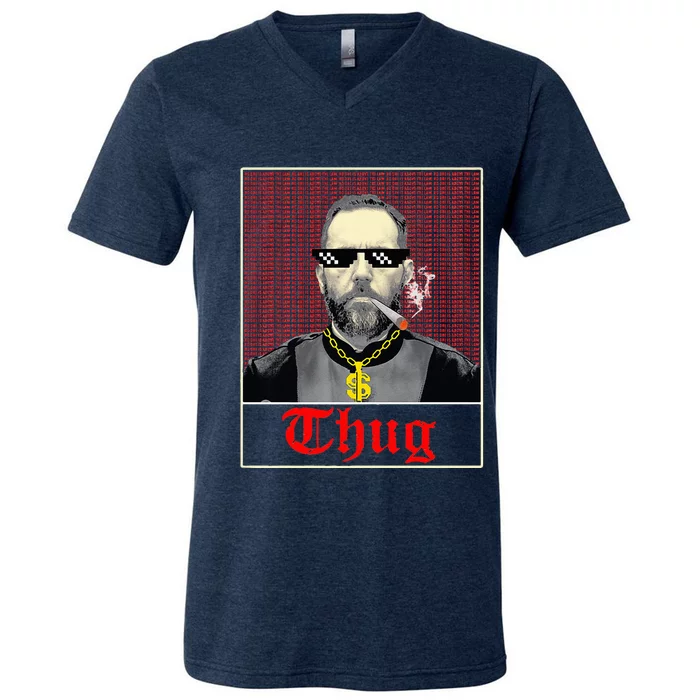 Jack Smith Law Thug Seeks Justice V-Neck T-Shirt