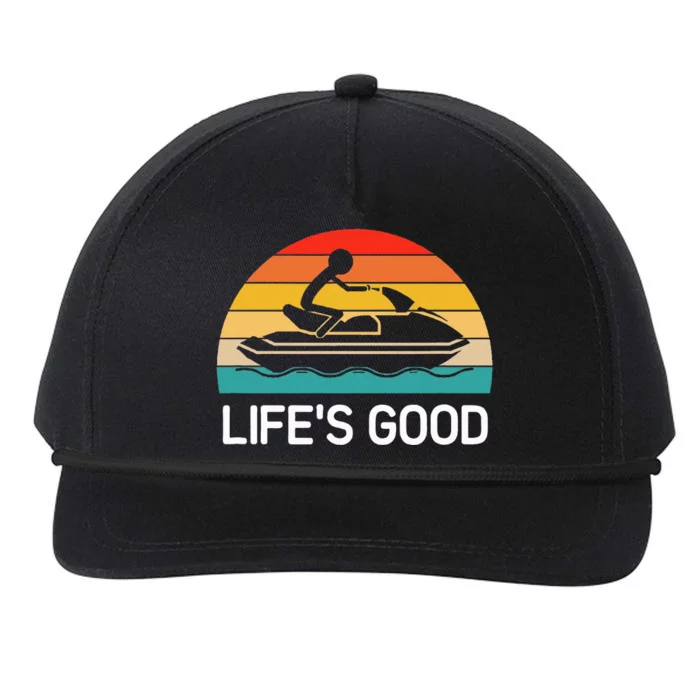 Jet Ski LifeS Good Life Quotes For Family Snapback Five-Panel Rope Hat