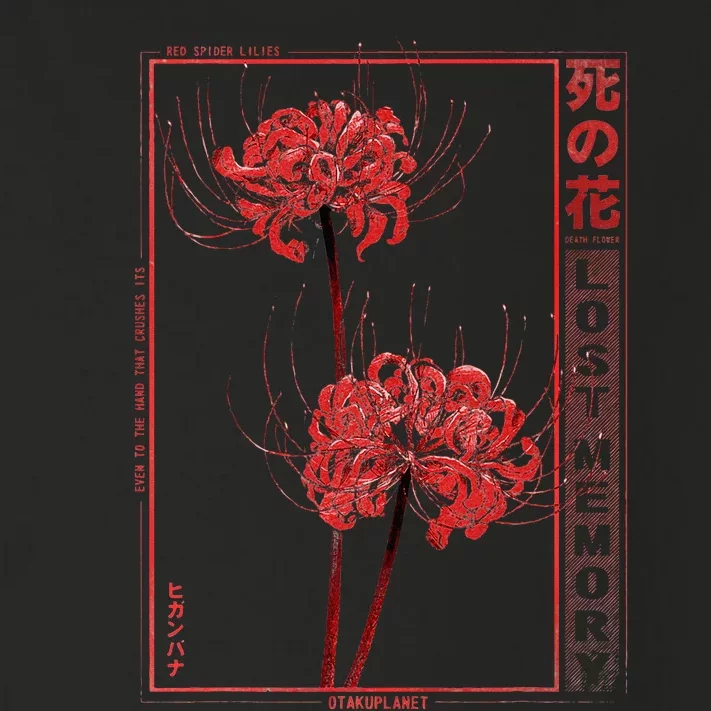 Japanese Spider Lily Soft Grunge Anime Aesthetic Flower Toddler Long Sleeve Shirt