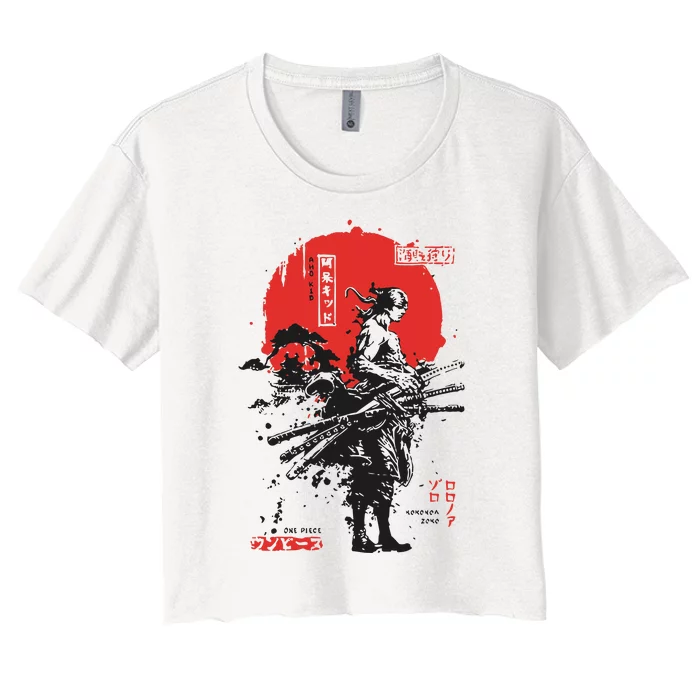 Japanese Samurai Limited Edition Anime Manga Legend Women's Crop Top Tee