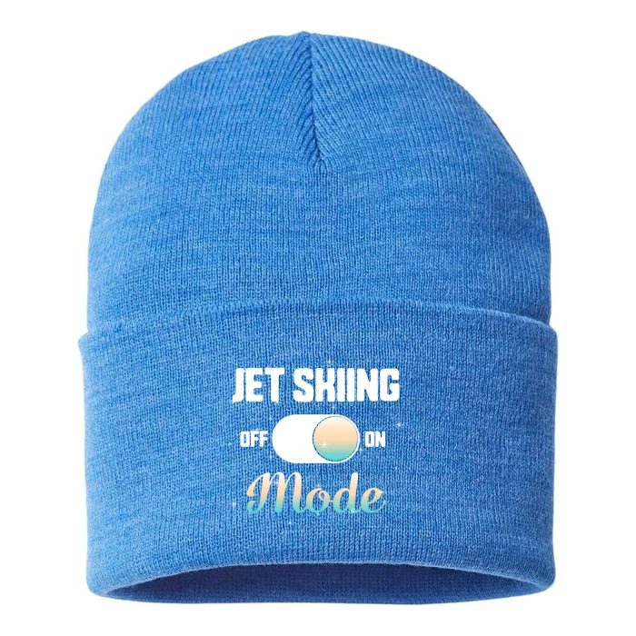 Jet Skiing Lover Jet Ski Mode On Athletic Beach Summer Sport Gift Sustainable Knit Beanie