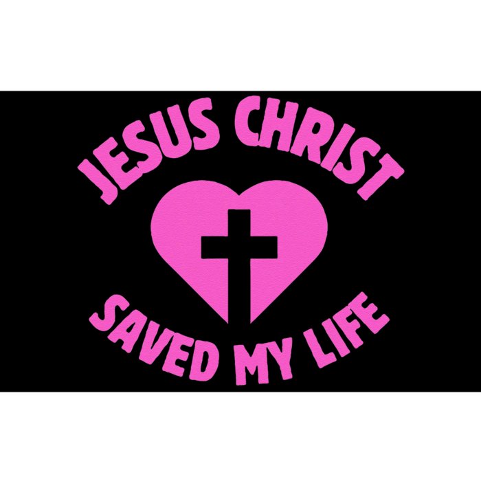 Jesus Saved My Life Breast Cancer Awareness Bumper Sticker