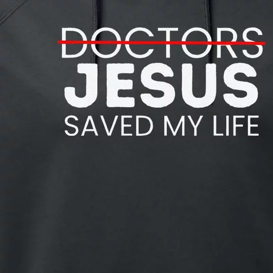 Jesus Saved My Life Cancer Survivor Awareness Performance Fleece Hoodie