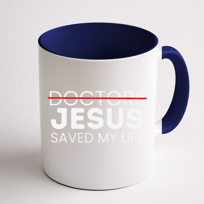 Jesus Saved My Life Cancer Survivor Awareness Front & Back Coffee Mug