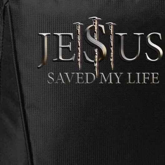 Jesus Saves My Life Christian Religious Believer City Backpack