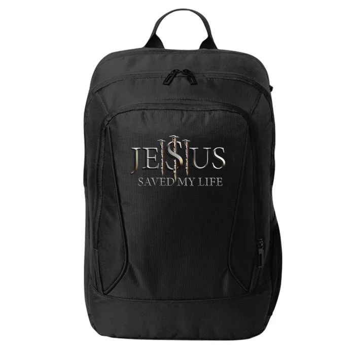 Jesus Saves My Life Christian Religious Believer City Backpack