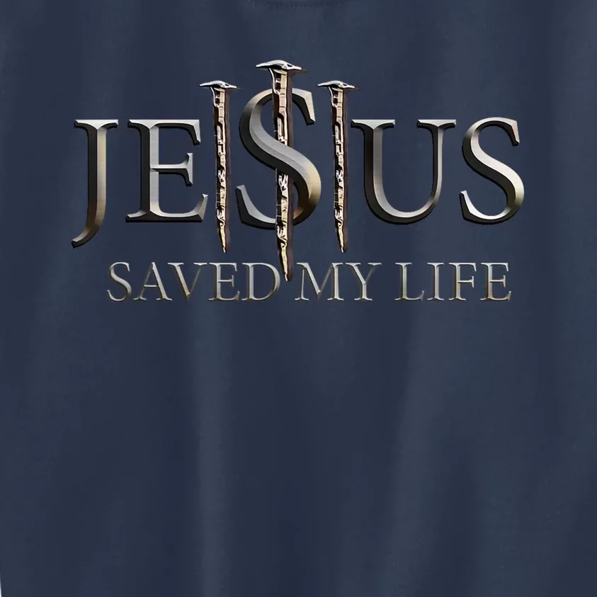 Jesus Saves My Life Christian Religious Believer Kids Sweatshirt