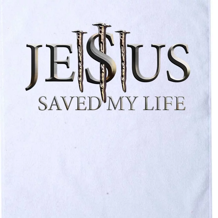 Jesus Saved My Life Christian Religious Believer Platinum Collection Golf Towel