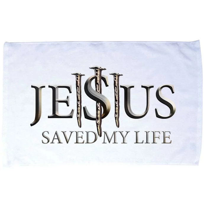 Jesus Saved My Life Christian Religious Believer Microfiber Hand Towel