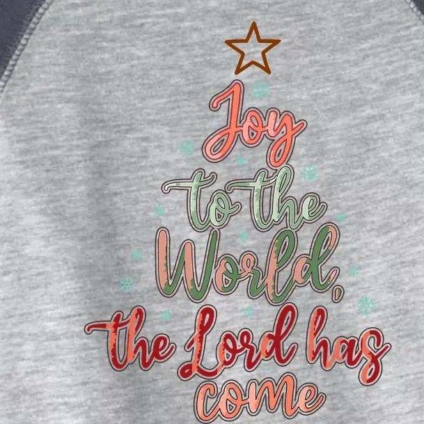 Joy Saying Merry Christmas Christian Message Xmas Tree Toddler Fine Jersey T-Shirt