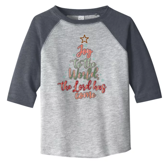 Joy Saying Merry Christmas Christian Message Xmas Tree Toddler Fine Jersey T-Shirt